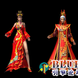 龙凤王袍衣服素材