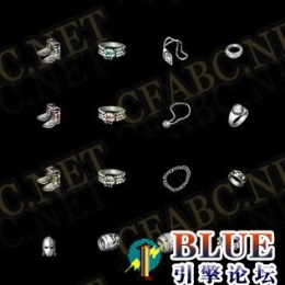 黑白色雷霆烈焰光芒首饰【内含png bmp双版】